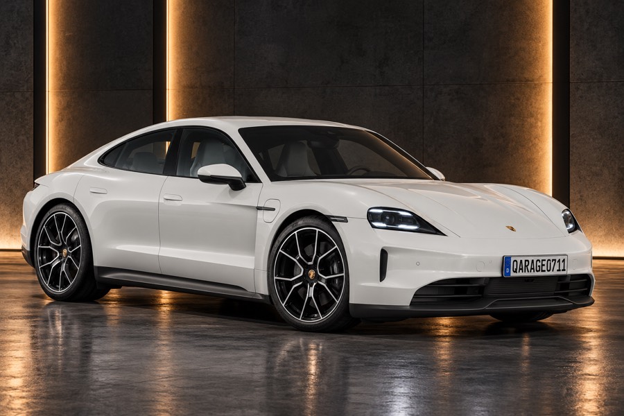 Porsche Taycan in Kreide